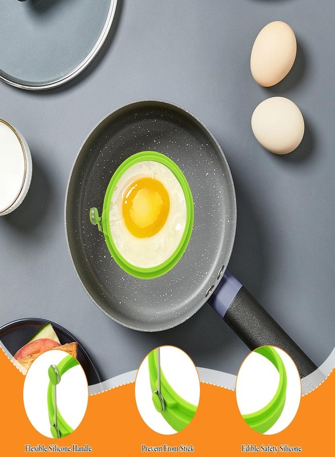 LUODAKA 6 PCS Egg Ring, Silicone Egg Rings for Frying Eggs, Non-stick Mold for Griddle, for Making Fried Eggs or Pancakes - Image 3